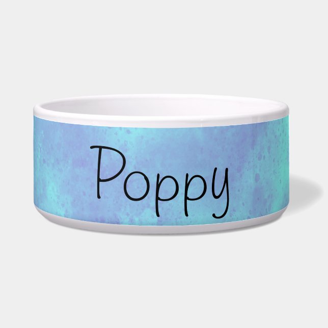 Écuelle Nom personnalisé Purple Storm Ceramic Pet Bowl (Devant)