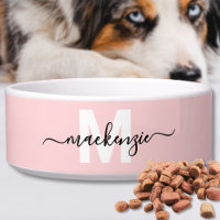 Nom personnalisé rose blush pour animal de compagn