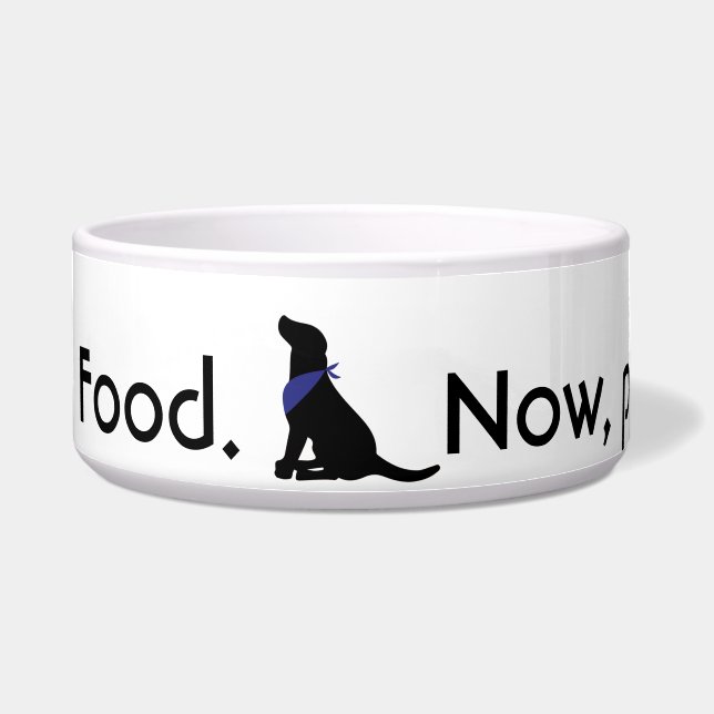 Écuelle Nourriture. Maintenant, svp (Devant)