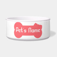 Os à mâcher rose Personnalisé Bowl de chien 5