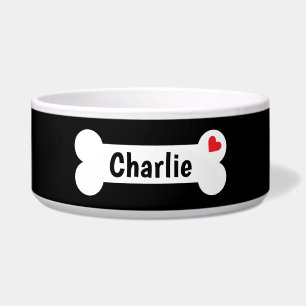 Écuelle Os de chien avec coeur