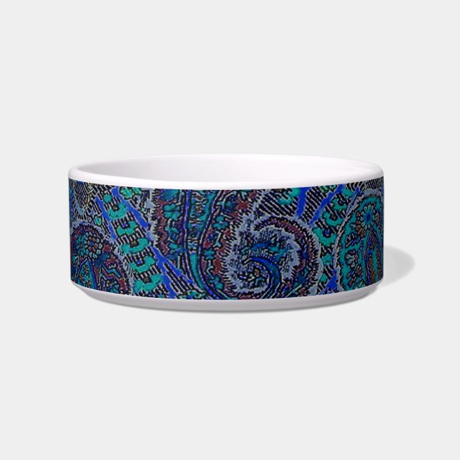 Écuelle Paisley Blue Indian Boho Motif (Devant)