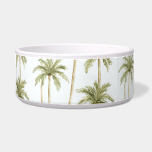 Écuelle Palmiers blancs verts tropicaux