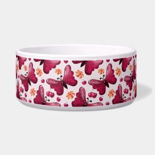 Écuelle Papier peint sans couture Cerisier Papillon Rose