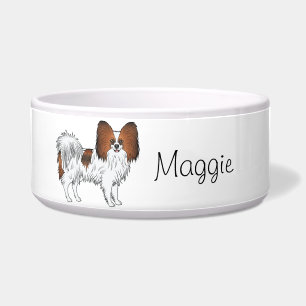 Écuelle Papillon Heureux Sable Rouge Avec Nom du Propriéta
