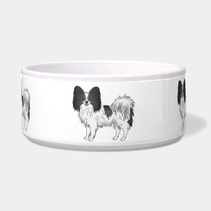 Écuelle Papillon noir et blanc chiens de dessin animé mign