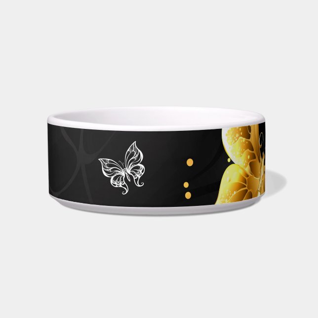 Écuelle Papillons d'or et de blanc (Devant)