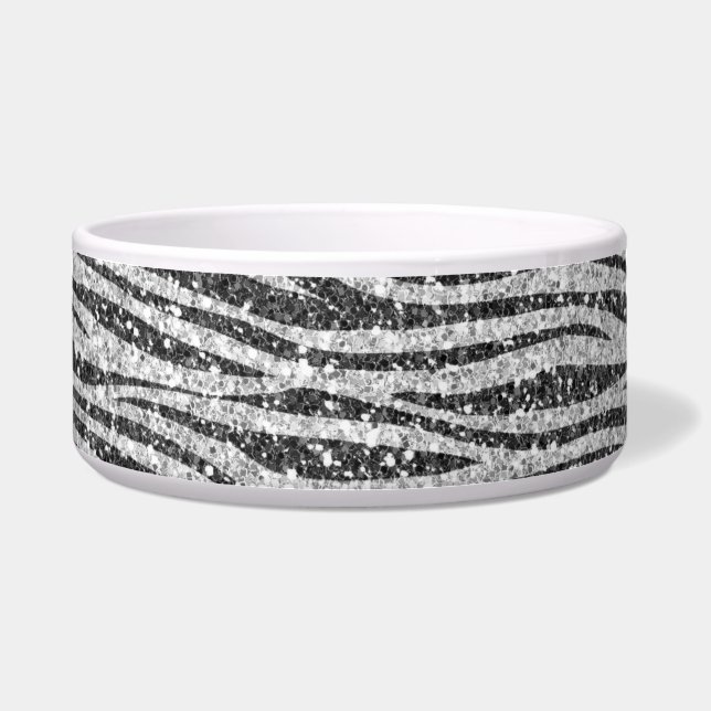 Écuelle Parties scintillant d'impression Silver Black Glit (Devant)