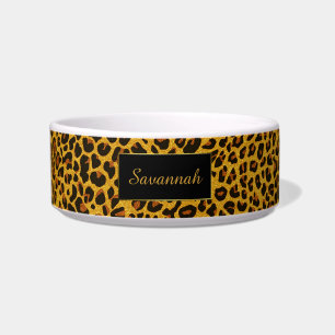 Écuelle Parties scintillant Jaguar Imprimer Cat Bowl perso