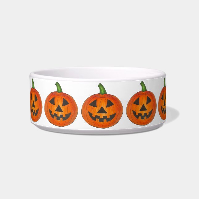 Écuelle Patch Citrouille Halloween Orange sculpté (Droite)