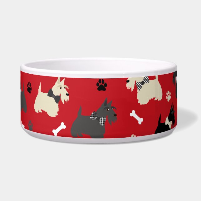 Écuelle Pâtes et os de Terrier écossais (Devant)