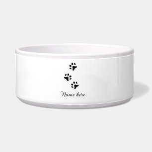 Écuelle Patte de chien noire ajouter un nom de compagnie t