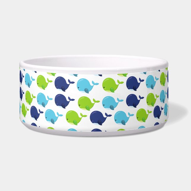 Écuelle Pattern of Whales, Cute Whales, Sea Animals (Devant)