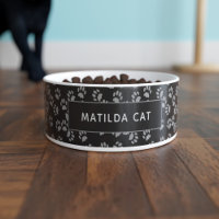Pawprint de pattes Kitty personnalisées Bol de cha