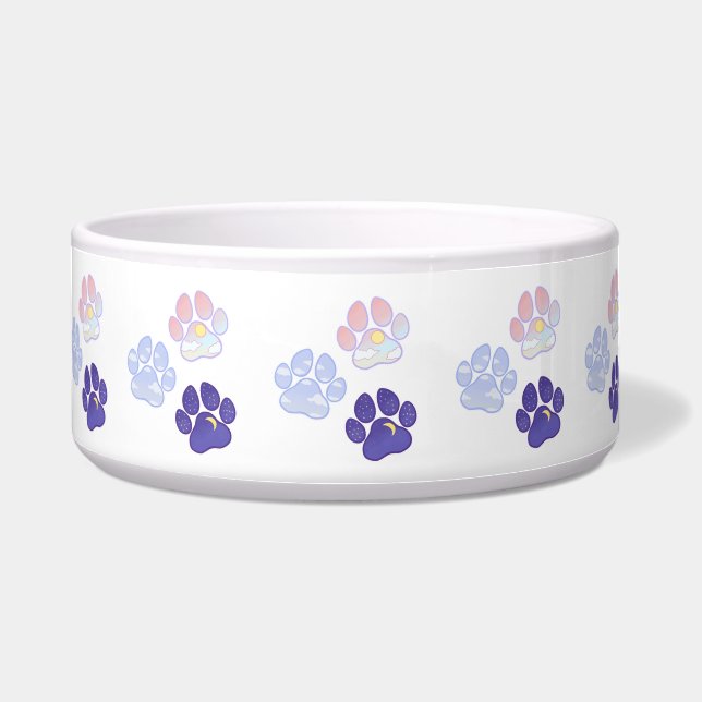 Écuelle Paws colorés pour chiens (Devant)