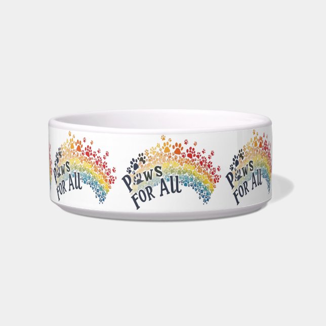 Écuelle Paws for All - Rainbow Empreinte de patte Unity (Devant)