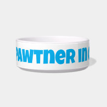 Pawtner dans Crime Ceramic Pet Bowl