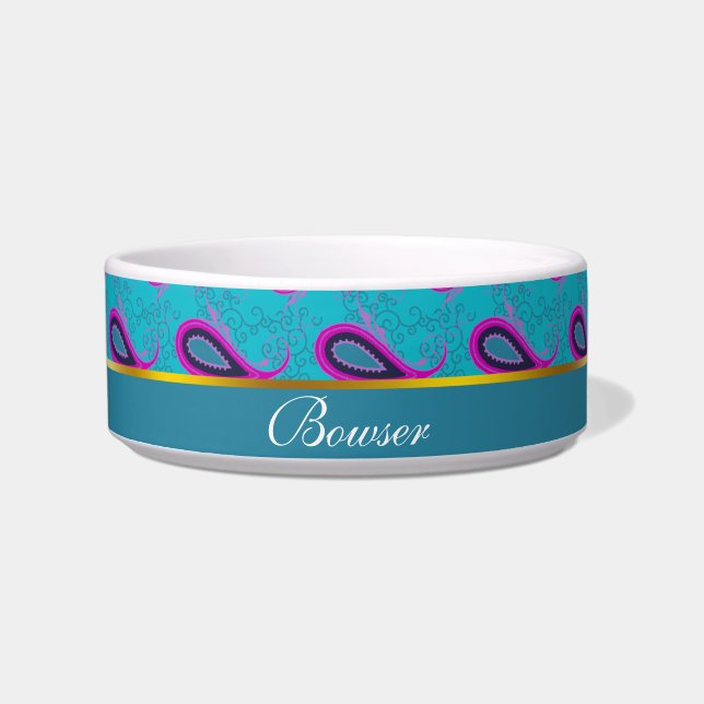 Écuelle Peacock Blue Paisley (Devant)