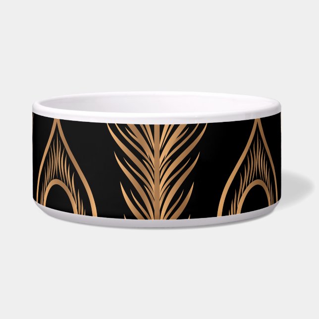 Écuelle Peacock Feathers, Luxury Oriental Motif. (Devant)