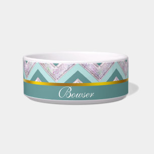 Écuelle Pearl Floral Turquoise ZigZag Motif