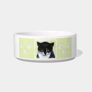 Écuelle Peinture de chat Tuxedo - Cute Original Cat Art