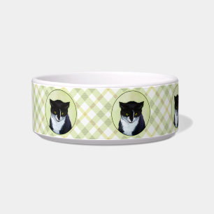 Écuelle Peinture de chat Tuxedo - Cute Original Cat Art