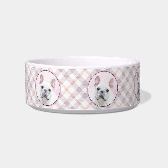 Écuelle Peinture française de Bulldog (Crème/Blanc) - Art  (Gauche)