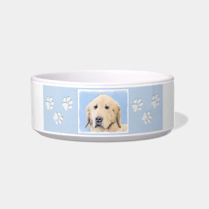 Écuelle Peinture Golden Retriever - Joli art original chie