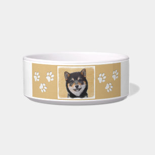 Écuelle Peinture Shiba Inu (Noir et Tan) - Art Chien