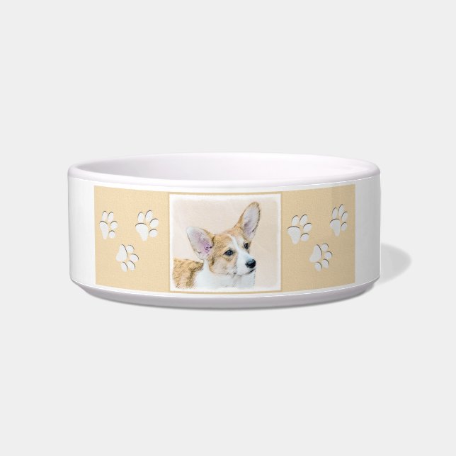 Écuelle Pembroke Welsh Corgi Peinture - Art Chien original (Droite)