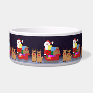 Écuelle Père Noël mignon avec le renne