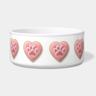 Écuelle Personalized Dog Bowl | Pet Mom Chenille Paw Print