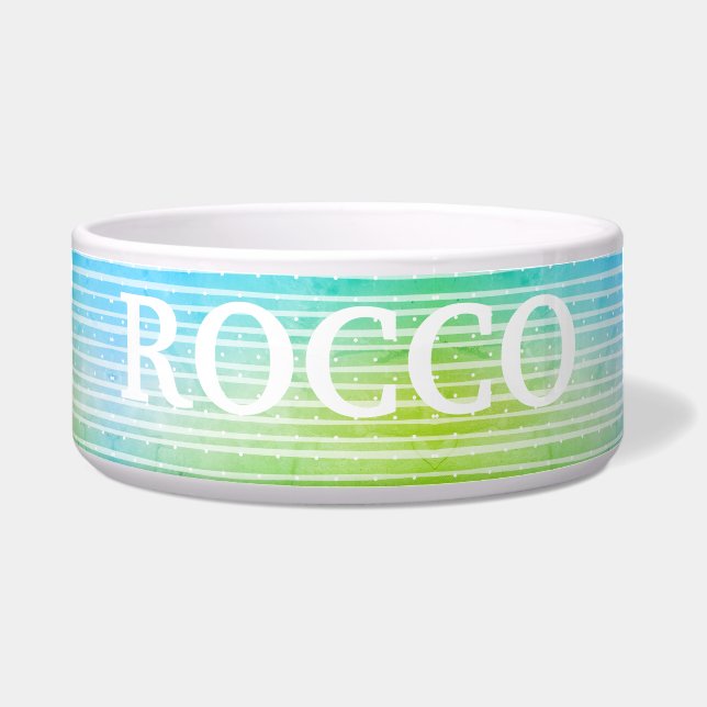 Écuelle Personalized refreshing blue green Pet Bowl (Devant)