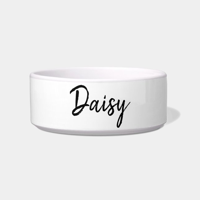 Écuelle Personnalisé Black & White Girl Chien Bowl Chic Ch (Devant)