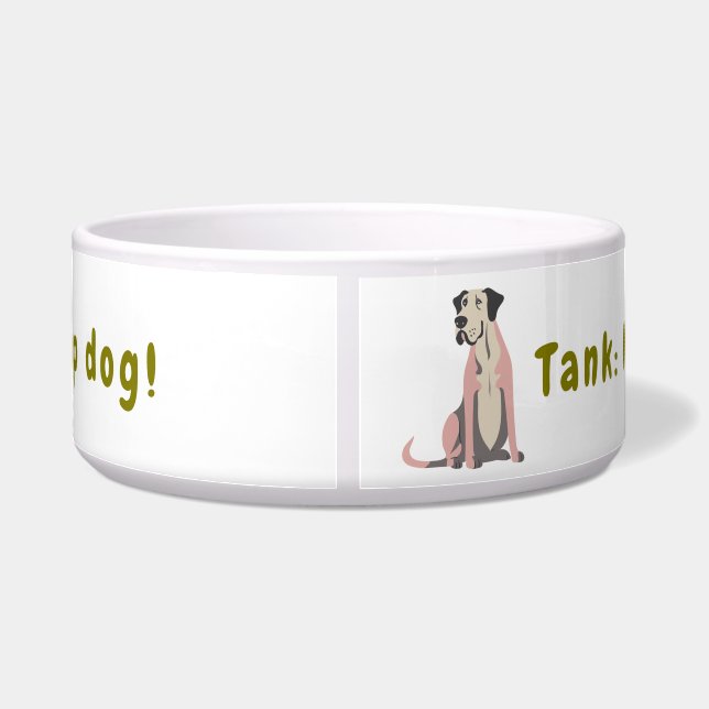 Écuelle Personnalisé Funny Grand Chien Bowl Personnalisé A (Dos)
