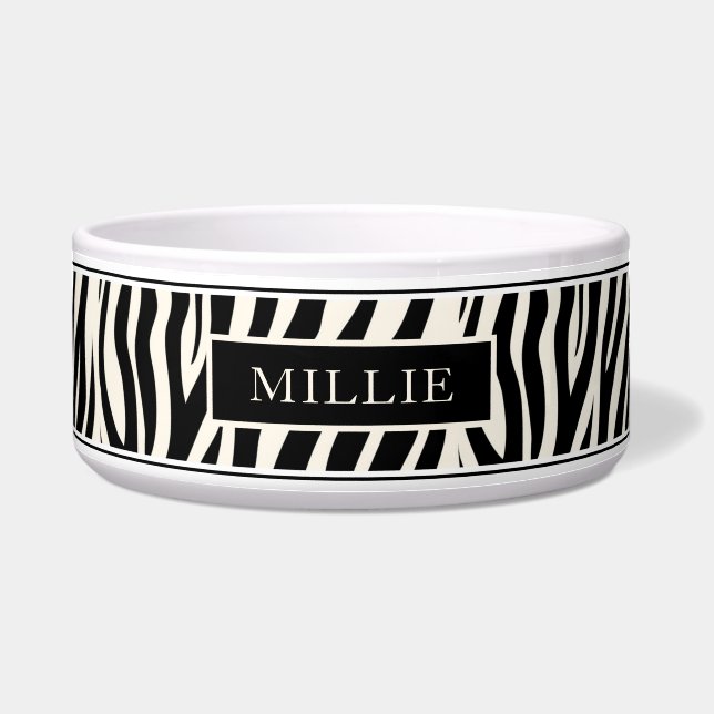 Écuelle Personnalisé moderne Zebra Safari Motif animal (Devant)