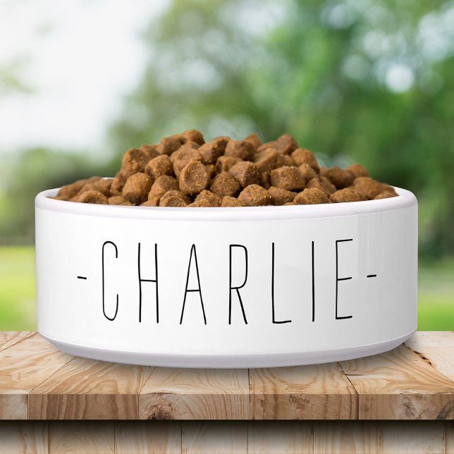 Écuelle Personnalisé Nom simple Modèle Alimentation animal (Créateur téléchargé)