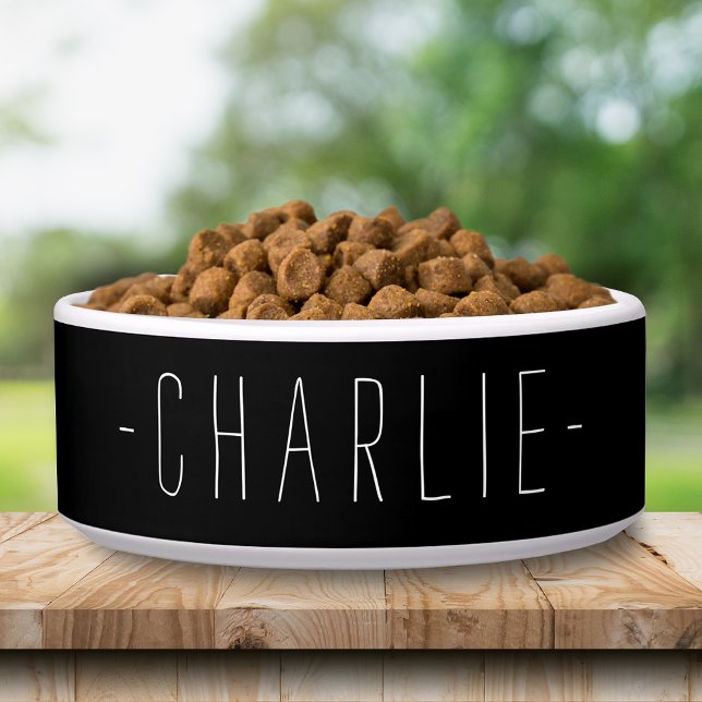 Écuelle Personnalisé Nom simple Modèle Pet Food Bowl (Créateur téléchargé)