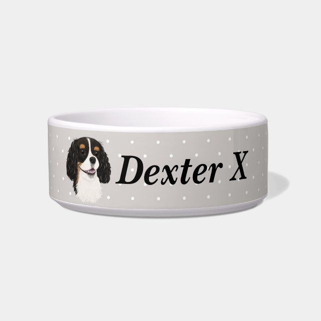 Écuelle Personnalisé Tri Cavalier King Charles Spaniel   (Devant)