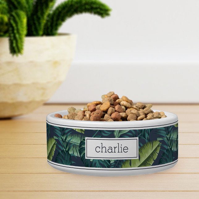 Écuelle Personnalisé Tropical Botanique Feuille Motif anim (Créateur téléchargé)