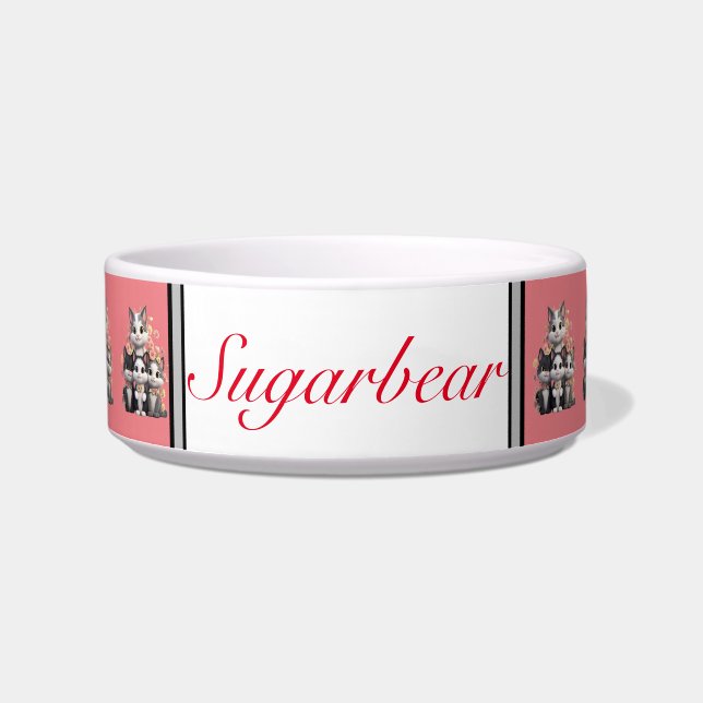 Écuelle Personnaliser Chat moderne (Devant)