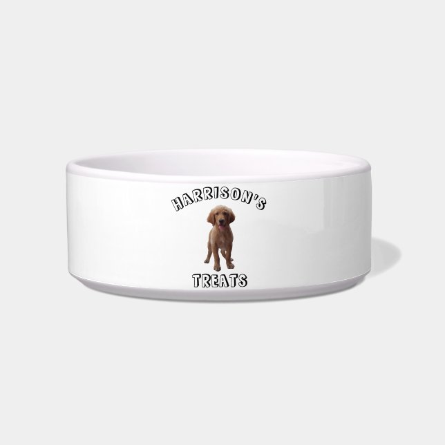 Écuelle Personnaliser Custom Chien, Nom du chat Photo trai (Devant)