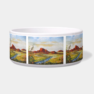 Écuelle Pet Bowl Ann Hayes Peinture Red Rock Canyan