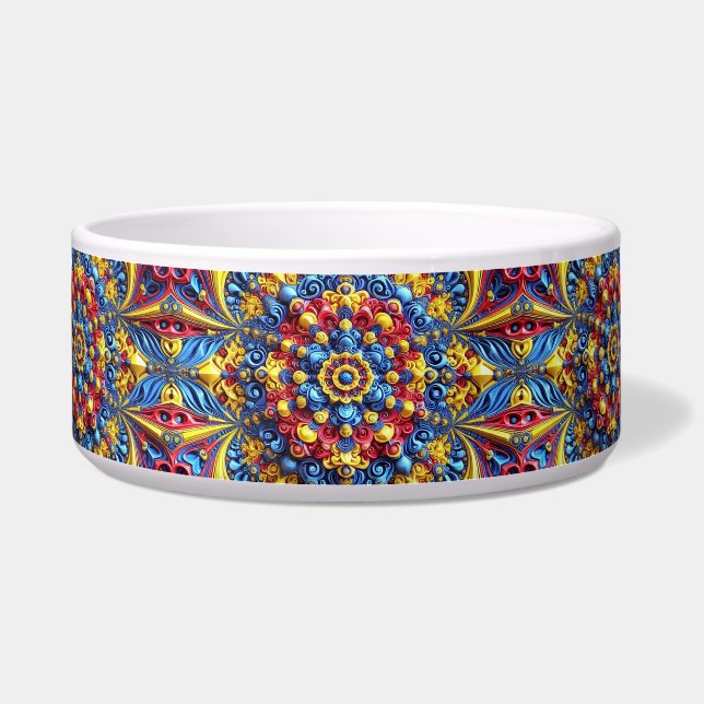 Écuelle Pet Bowl avec des couleurs roumaines Conception ab (Devant)