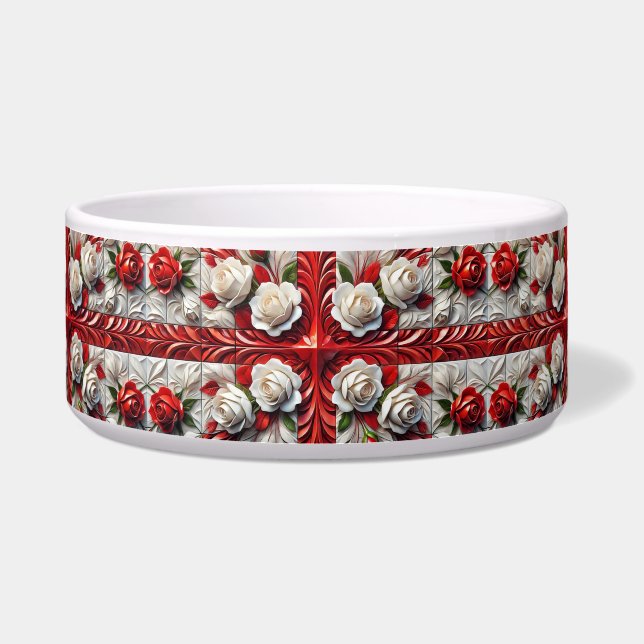 Écuelle Pet Bowl avec design Rose anglais (Devant)