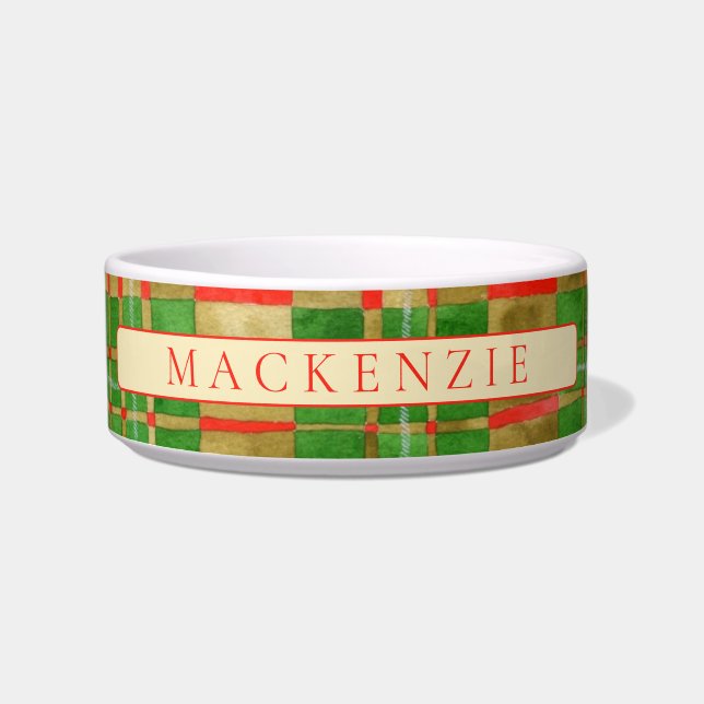 Écuelle PET LOVE Céramique Pet Bowl / Mac Gregor Tartan (Devant)