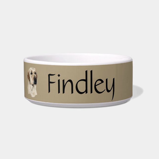 Écuelle Photo personnalisée et nom Chien Animal Bowl (Devant)
