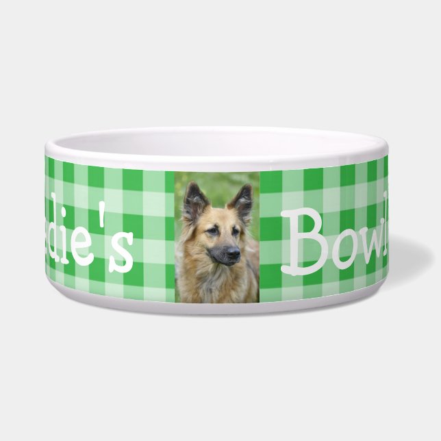 Écuelle Photo personnalisée et nom Chig Bowl Green En vich (Devant)