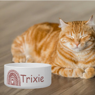 Écuelle Pink Boho Rainbow Monogram Alimentation pour anima