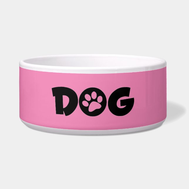 Écuelle Pink Dog Ceramic Pet Bowl (Devant)